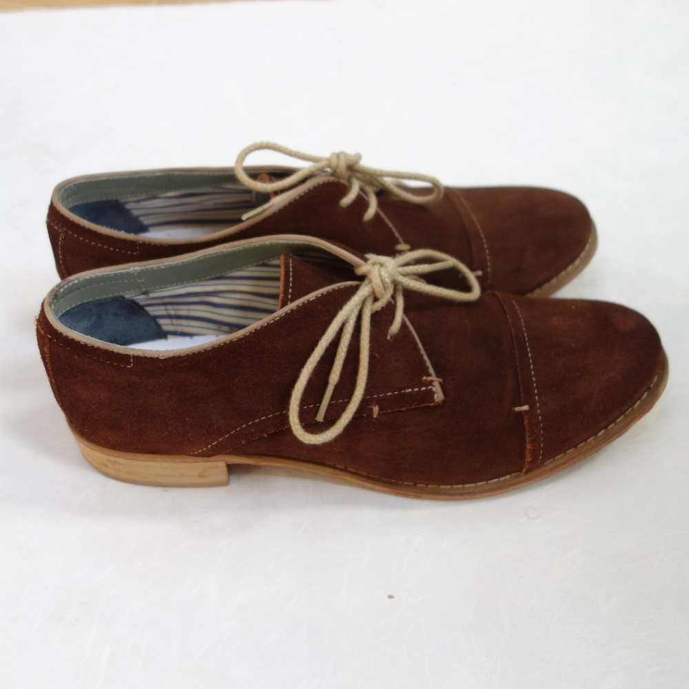 Nico Nerini Italy Brown Suede Oxfords